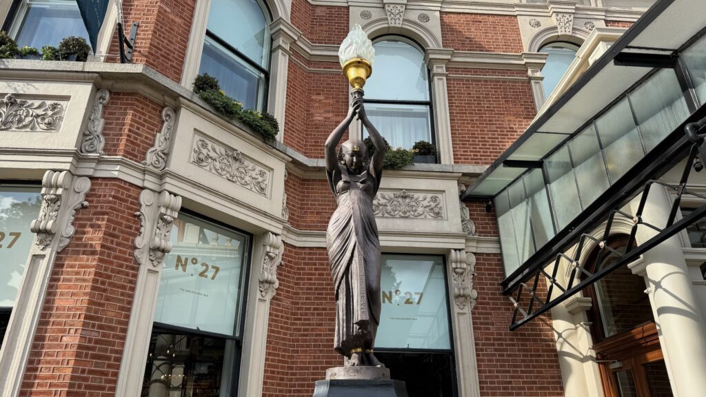 Statue detail outside the Shelbourne Hotel on St Stephen’s Green